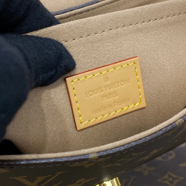 Lv belts replica Goldcolor Louis Vuitton Monogram and Shearling Locky BB