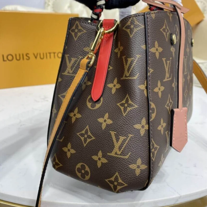 Louis vuitton locations Coquelico Louis Vuitton Montaigne BB Bag With Braided Handle Monogram