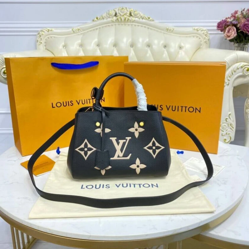 Mythick.ru The Montai Louis Vuitton Montaigne BB Black   Beige