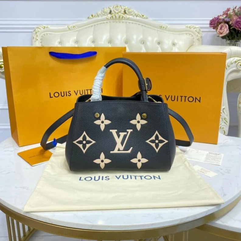Mythick.ru The Montai Louis Vuitton Montaigne BB Black   Beige