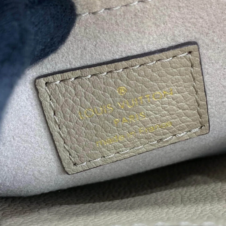 Replica bag Microfibe Louis Vuitton Montaigne BB Tourterelle Gray Cream