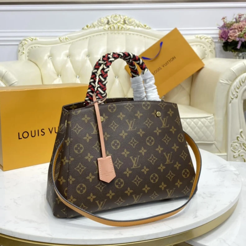 Mythick.ru 2 braided LV Montaigne MM Bag With Braided Handle Monogram