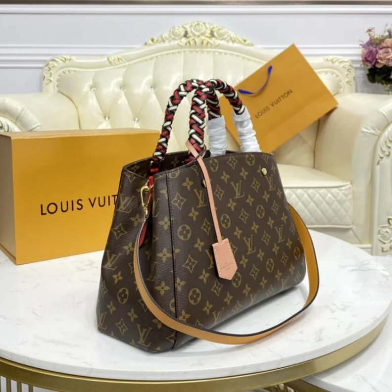 Mythick.ru 2 braided LV Montaigne MM Bag With Braided Handle Monogram