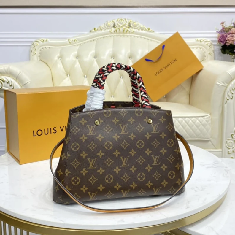 Mythick.ru 2 braided LV Montaigne MM Bag With Braided Handle Monogram