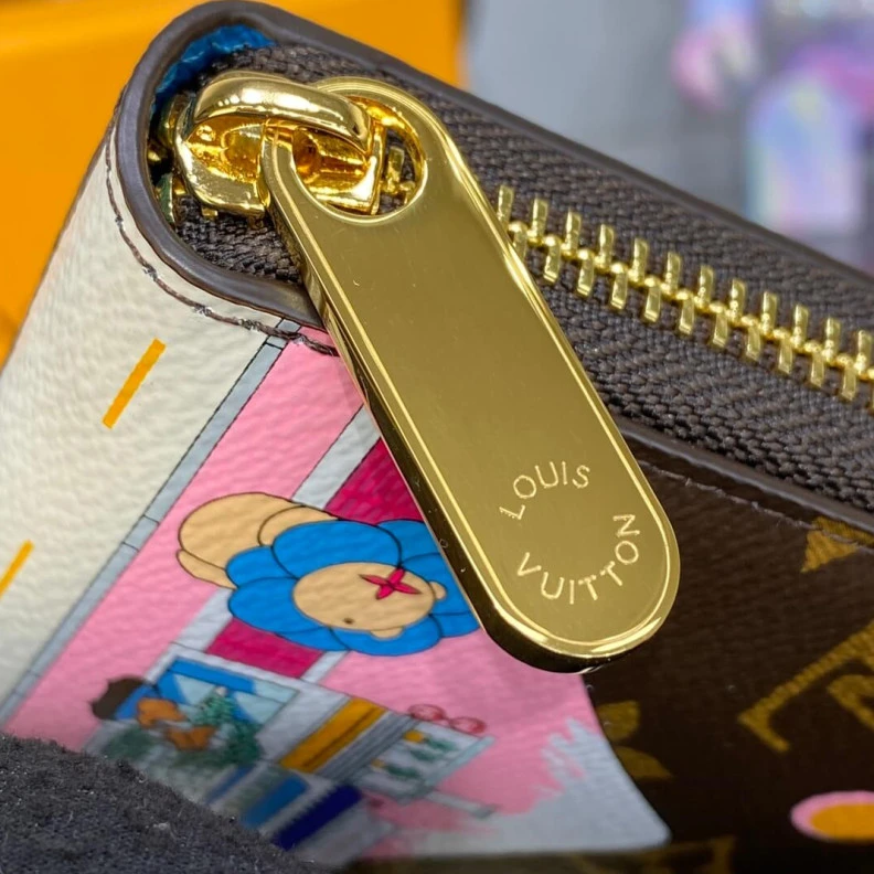 Mythick Blue Louis Vuitton Mount Fuji Vivienne Holiday Monogram Zippy Wallet Blue