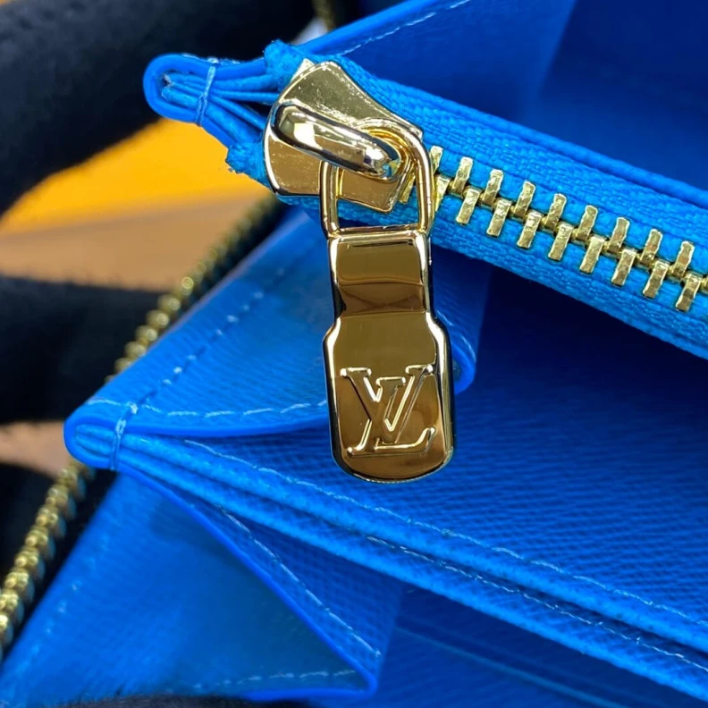 Mythick Blue Louis Vuitton Mount Fuji Vivienne Holiday Monogram Zippy Wallet Blue