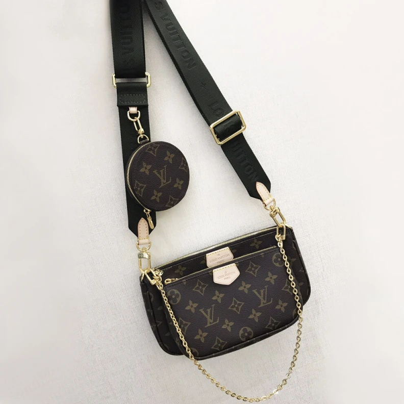 The Multi Louis Vuitton Multi Pochette Accessoires Black Strap