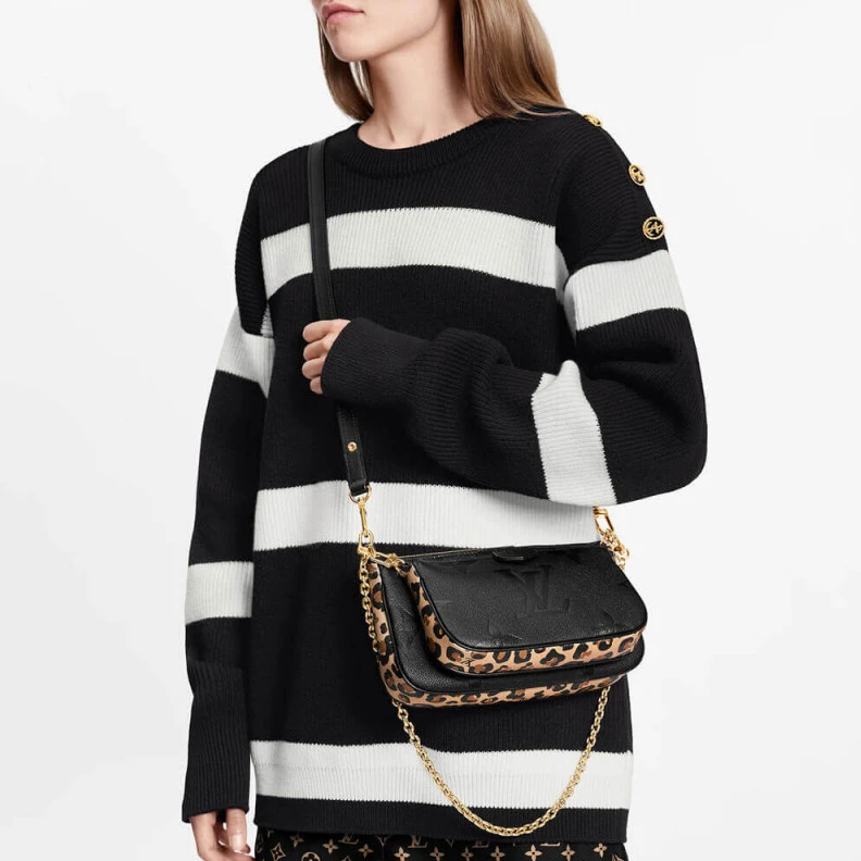 Replica bag Strap dro Louis Vuitton Multi Pochette Accessoires Black