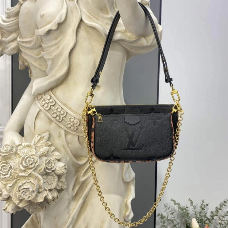 Replica bag Strap dro Louis Vuitton Multi Pochette Accessoires Black