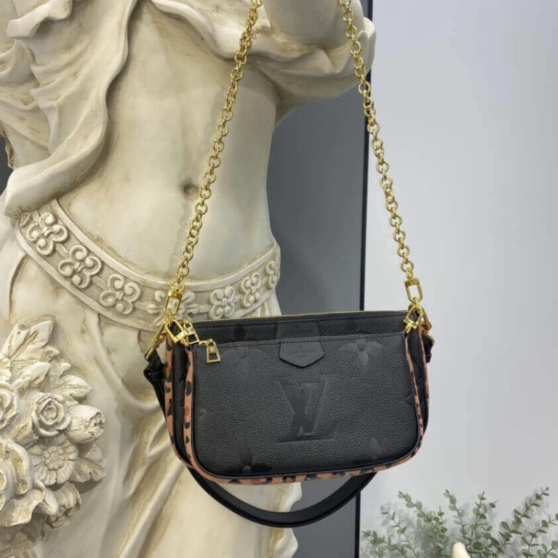 Replica bag Strap dro Louis Vuitton Multi Pochette Accessoires Black