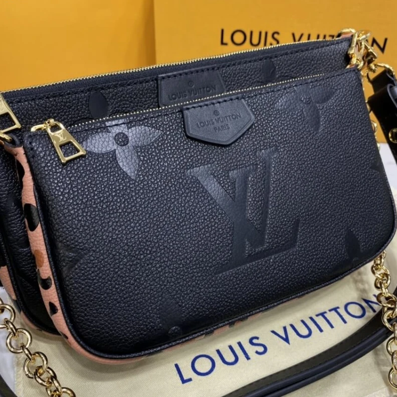 Replica bag Strap dro Louis Vuitton Multi Pochette Accessoires Black