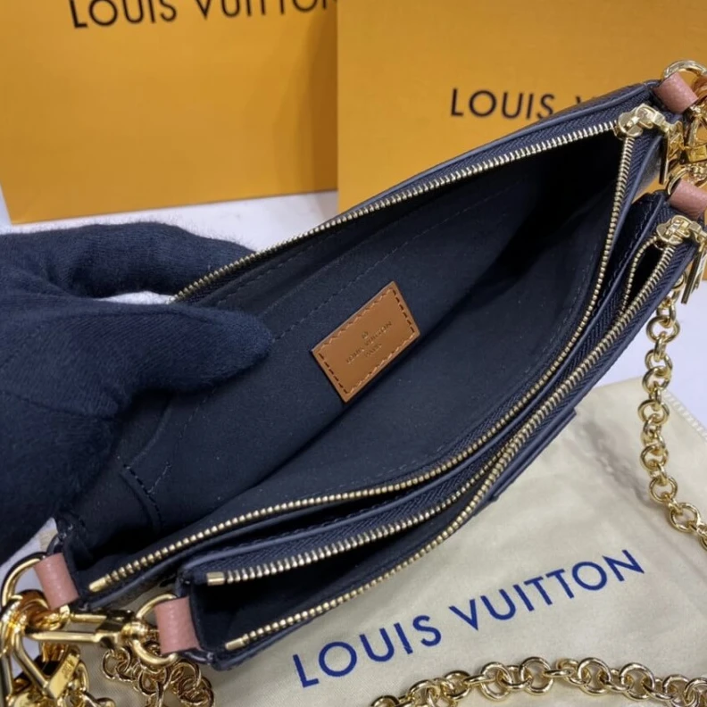 Replica bag Strap dro Louis Vuitton Multi Pochette Accessoires Black