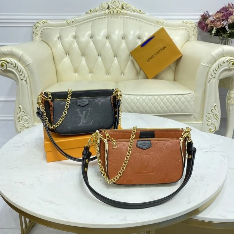 Replica bag Strap dro Louis Vuitton Multi Pochette Accessoires Black
