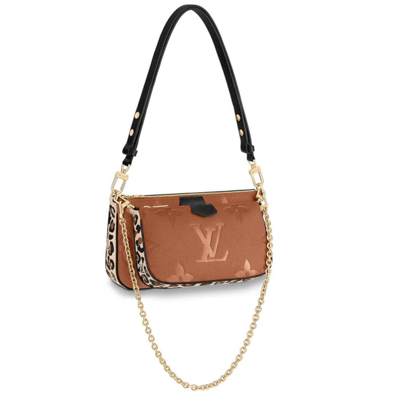 Chain dro Louis Vuitton Multi Pochette Accessoires Caramel