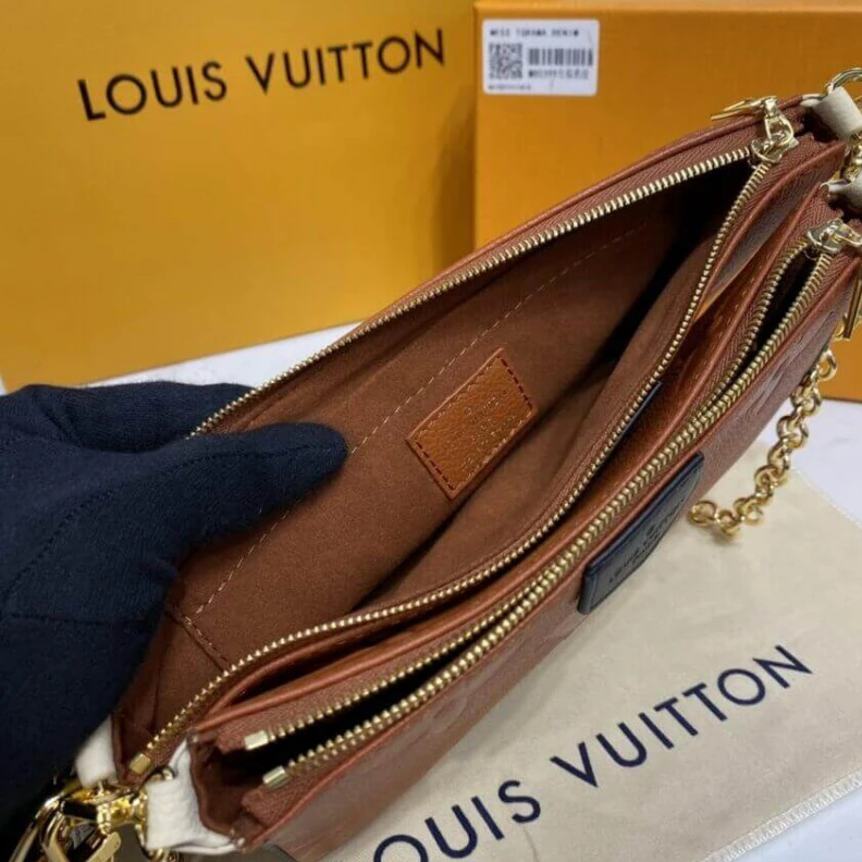 Top lv Chain dro Louis Vuitton Multi Pochette Accessoires Caramel
