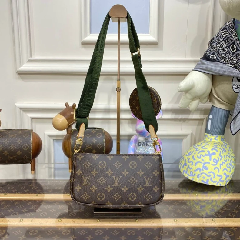 Replica bags lv Strap: Re Louis Vuitton Multi Pochette Accessoires Khaki Strap