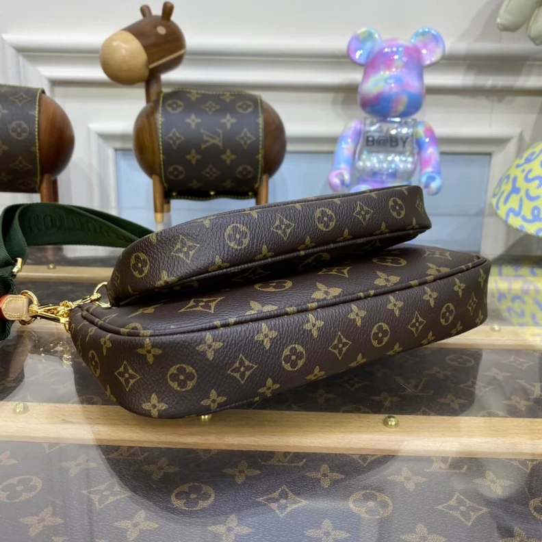 Replica bags lv Strap: Re Louis Vuitton Multi Pochette Accessoires Khaki Strap