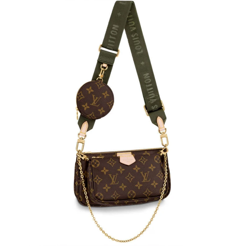 Strap: Re Louis Vuitton Multi Pochette Accessoires Khaki Strap