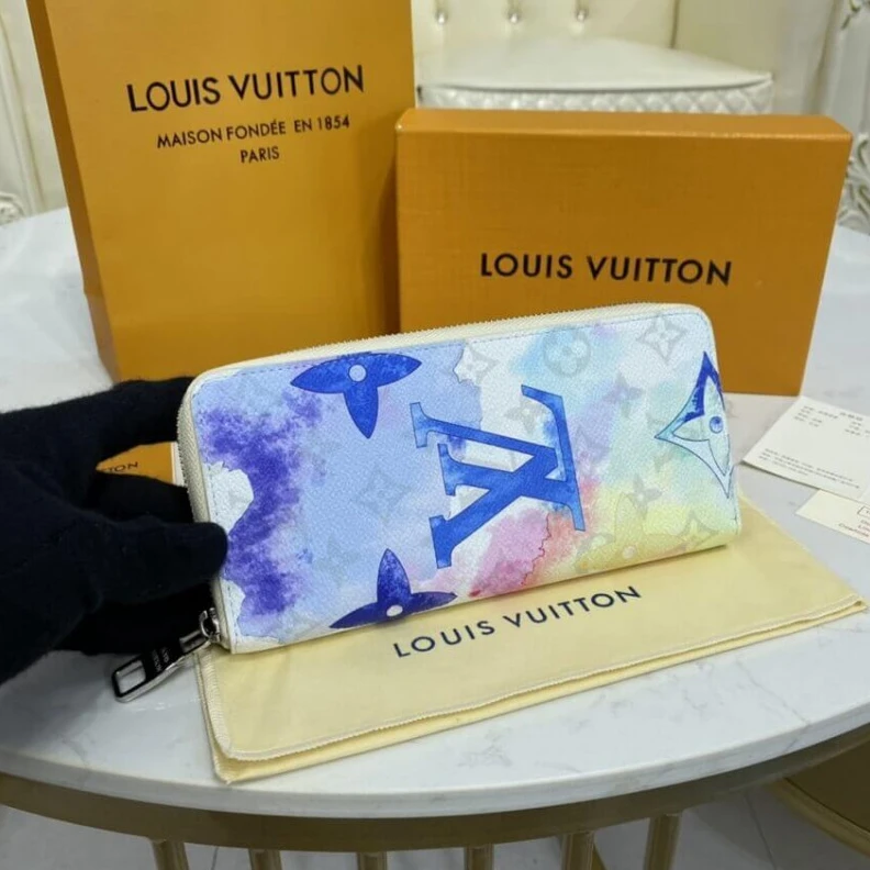 Textile l Louis Vuitton Multicolor Zippy Wallet Vertical
