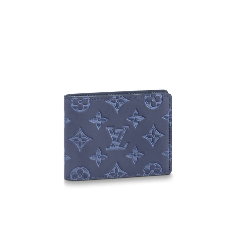 The simple Louis Vuitton Multiple Wallet Navy Blue