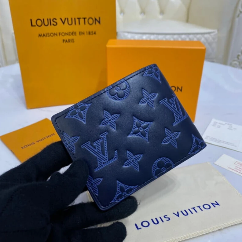 Lv belts replica The simple Louis Vuitton Multiple Wallet Navy Blue
