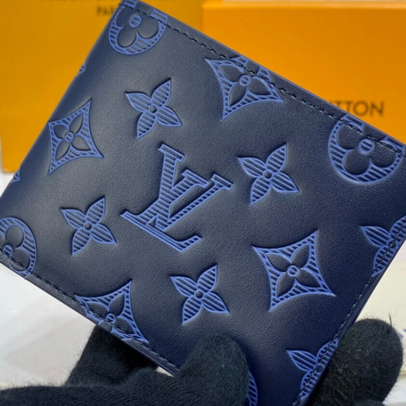 Lv belts replica The simple Louis Vuitton Multiple Wallet Navy Blue
