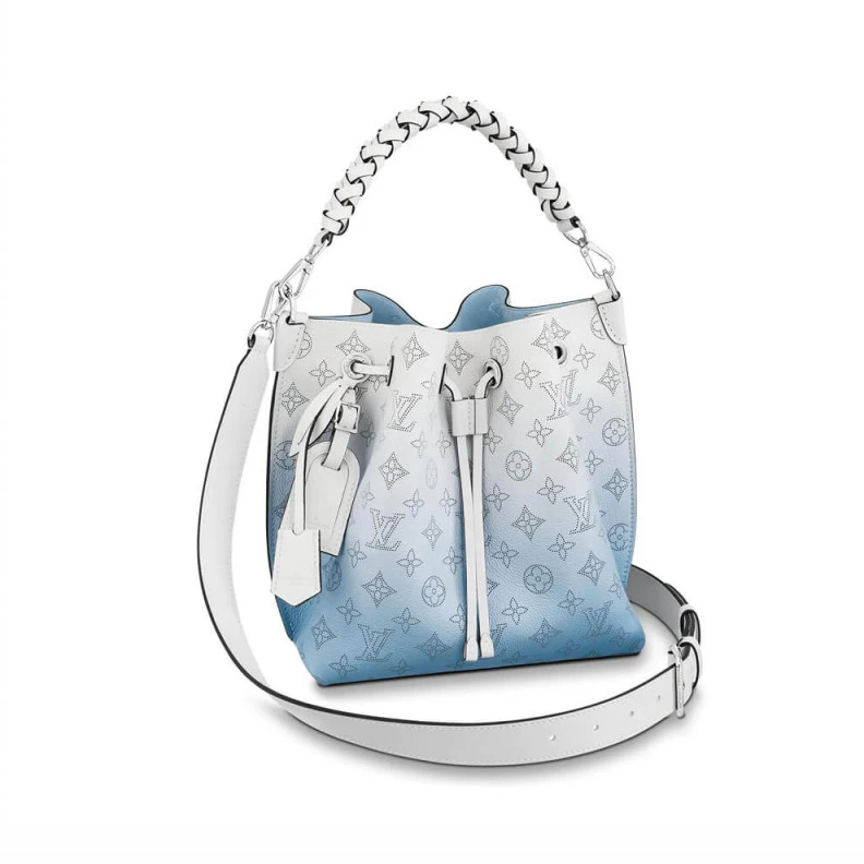 2 compart Louis Vuitton Muria Bag Gradient Blue Mahina Leather
