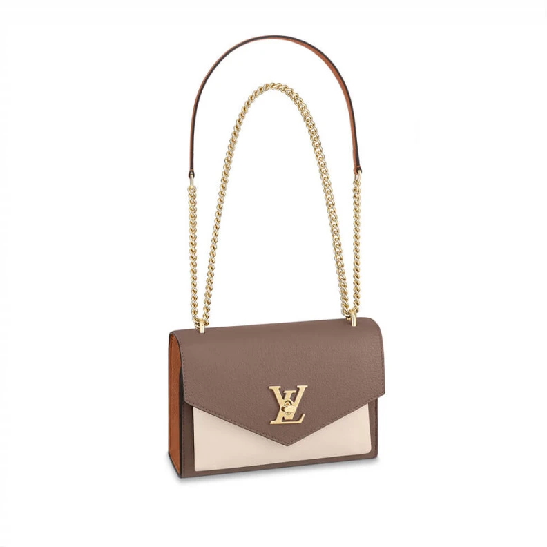 Chain Dro Louis Vuitton MyLockMe Chain Bag Smokey Quartz Caramel