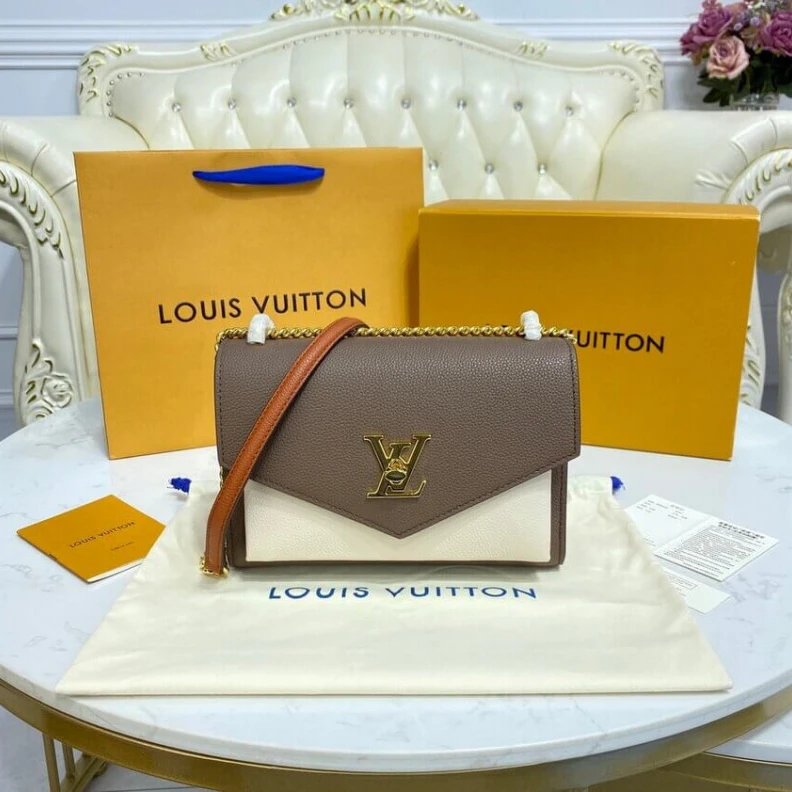 Mythick Chain Dro Louis Vuitton MyLockMe Chain Bag Smokey Quartz Caramel