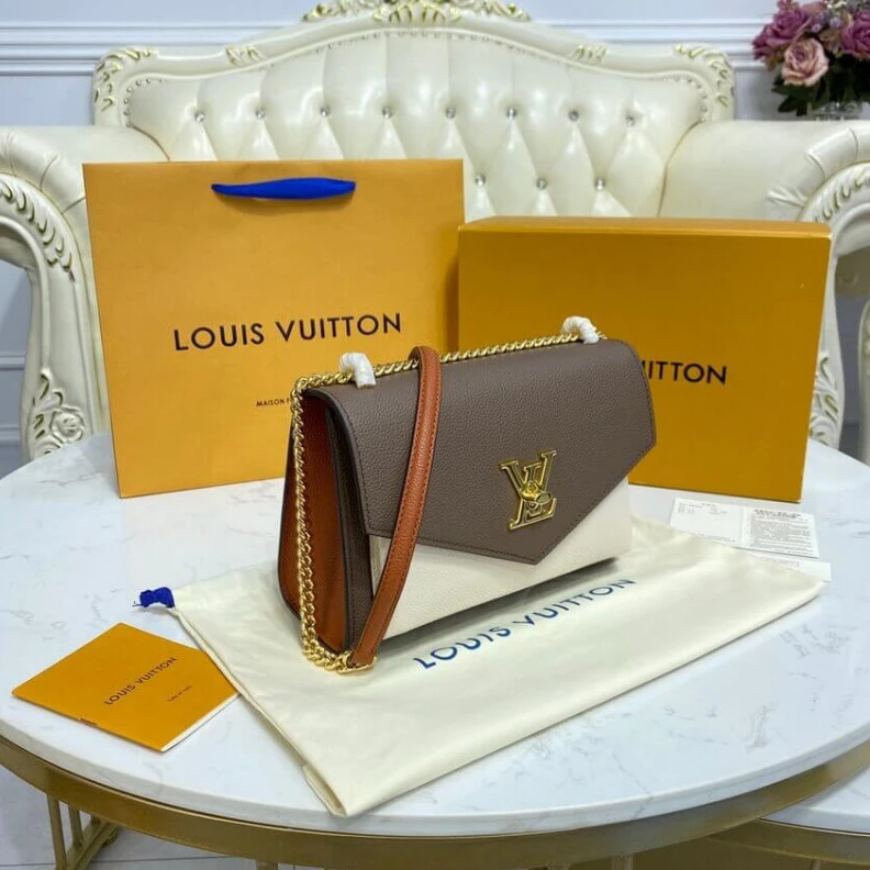 Mythick Chain Dro Louis Vuitton MyLockMe Chain Bag Smokey Quartz Caramel