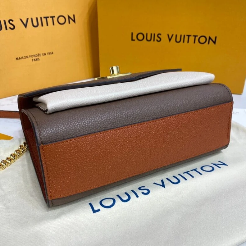Mythick Chain Dro Louis Vuitton MyLockMe Chain Bag Smokey Quartz Caramel