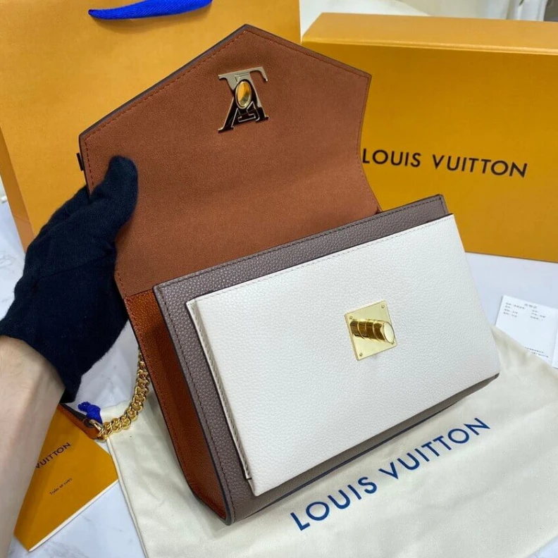 Mythick Chain Dro Louis Vuitton MyLockMe Chain Bag Smokey Quartz Caramel