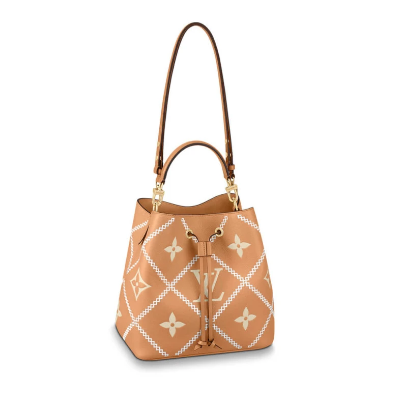 Embroider Louis Vuitton NeoNoe MM Apricot