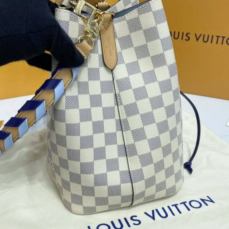 Replica bags lv Goldcolor Louis Vuitton Neonoe MM Blue