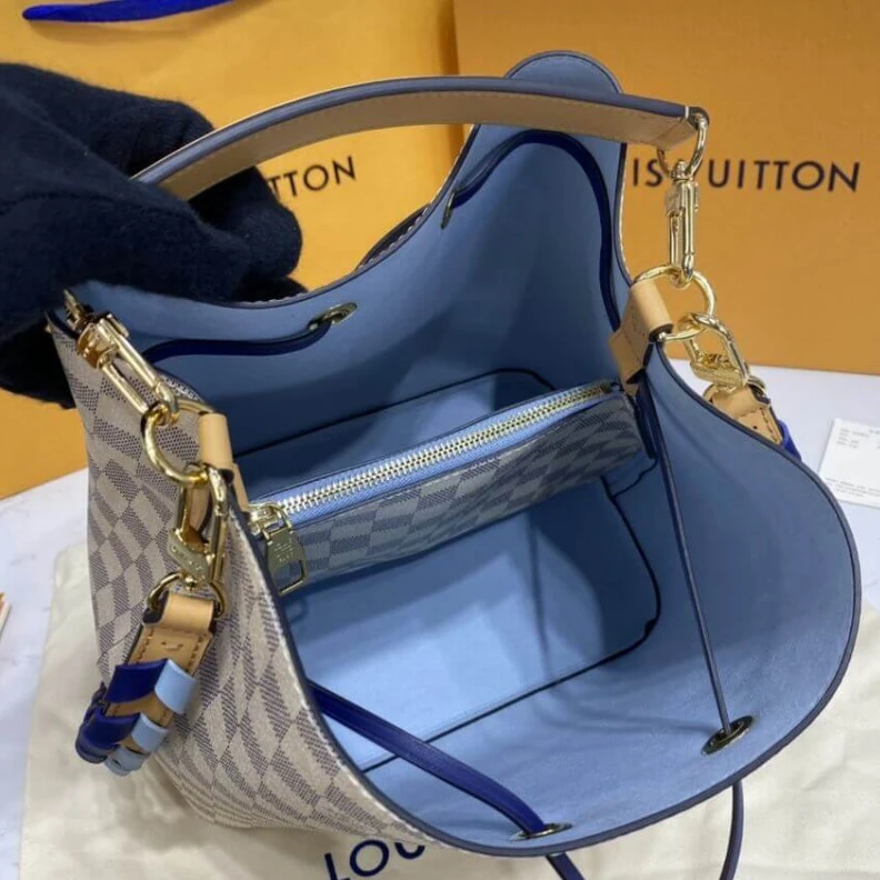 Replica bags lv Goldcolor Louis Vuitton Neonoe MM Blue