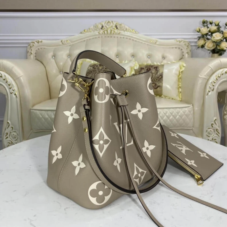 Louis vuitton locations Goldcolor Louis Vuitton Neonoe MM Tourterelle Gray Cream
