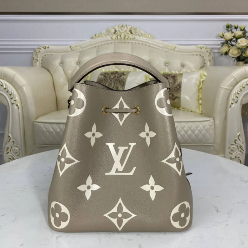 Louis vuitton locations Goldcolor Louis Vuitton Neonoe MM Tourterelle Gray Cream