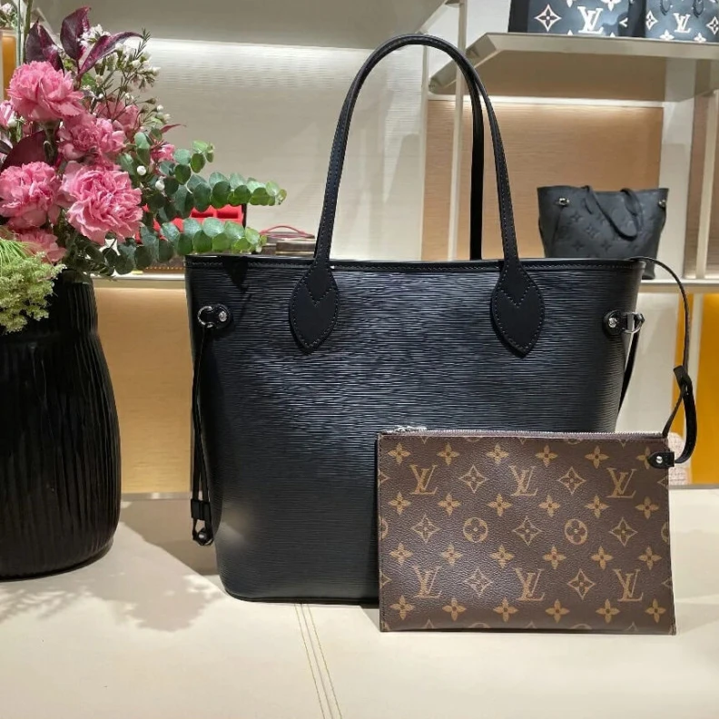 Replica bags Louis Vuitton Neverfull MM Black