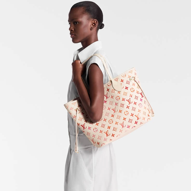 Top lv Louis Vuitton Neverfull MM Sunrise Aquarelle