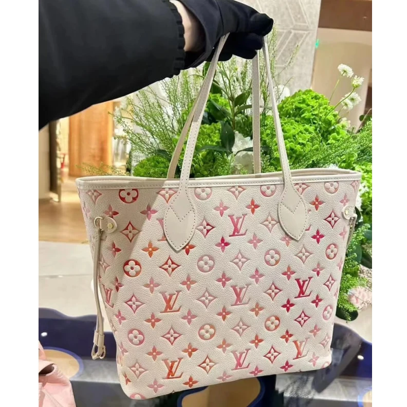 Top lv Louis Vuitton Neverfull MM Sunrise Aquarelle