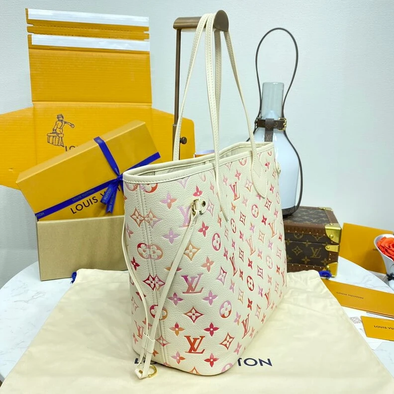 Top lv Louis Vuitton Neverfull MM Sunrise Aquarelle