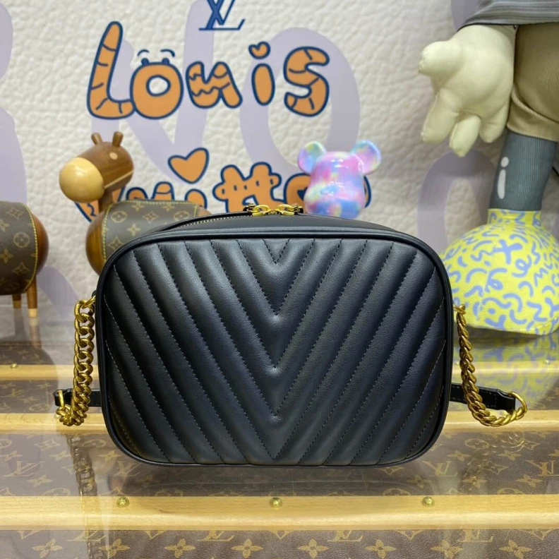 Louis vuitton locations Microfibe Louis Vuitton New Wave Camera Bag Black