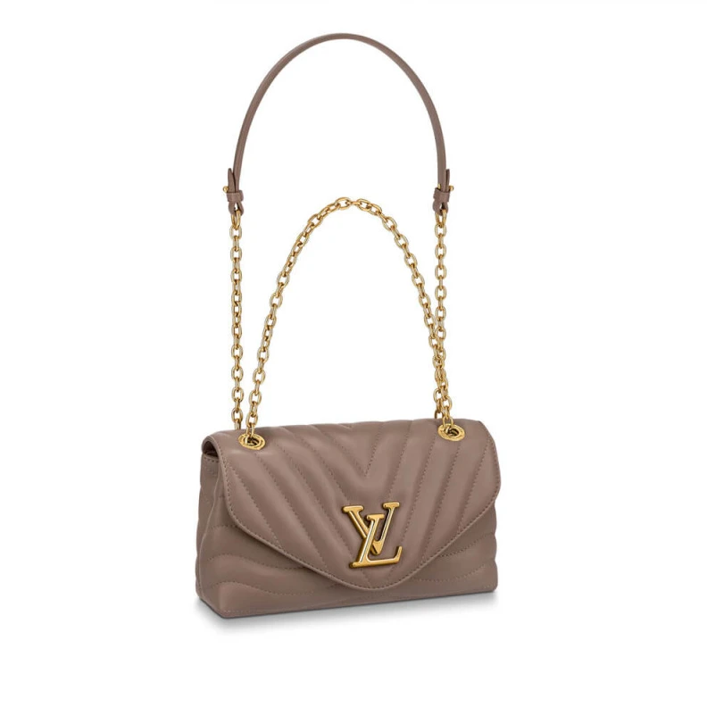 Flat pock Louis Vuitton New Wave Chain Bag Dark Taupe