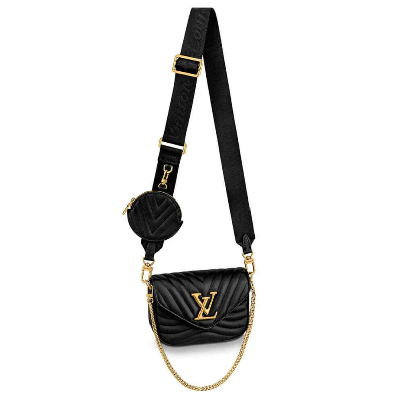 Chain:Rem Louis Vuitton New Wave Multi-Pochette Black