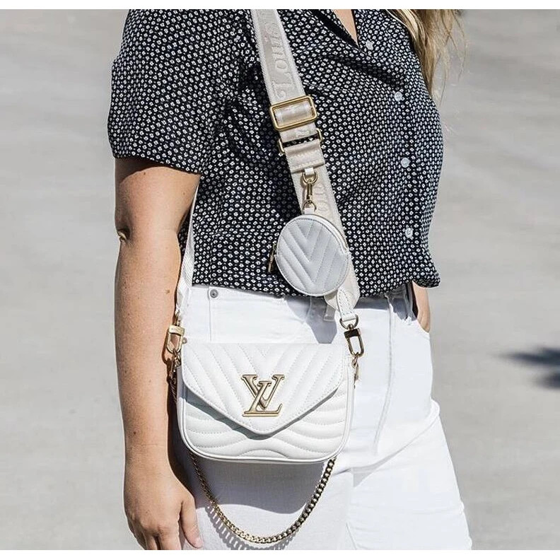 Top lv Smooth ca Louis Vuitton New Wave Multi-Pochette White