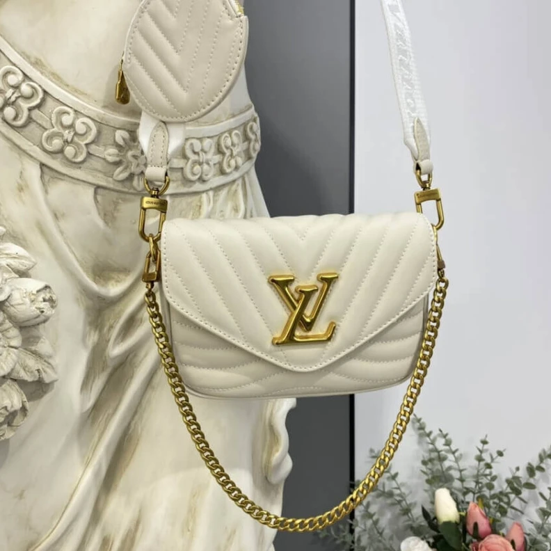 Top lv Smooth ca Louis Vuitton New Wave Multi-Pochette White
