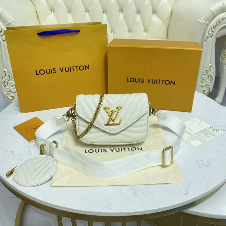 Top lv Smooth ca Louis Vuitton New Wave Multi-Pochette White