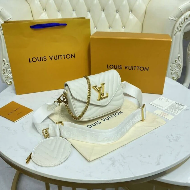 Top lv Smooth ca Louis Vuitton New Wave Multi-Pochette White