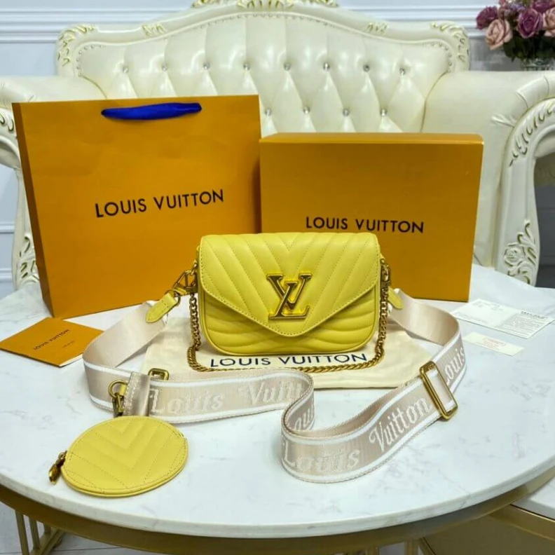 Replica bag 24 x 13 x Louis Vuitton New Wave Multi-Pochette Yellow