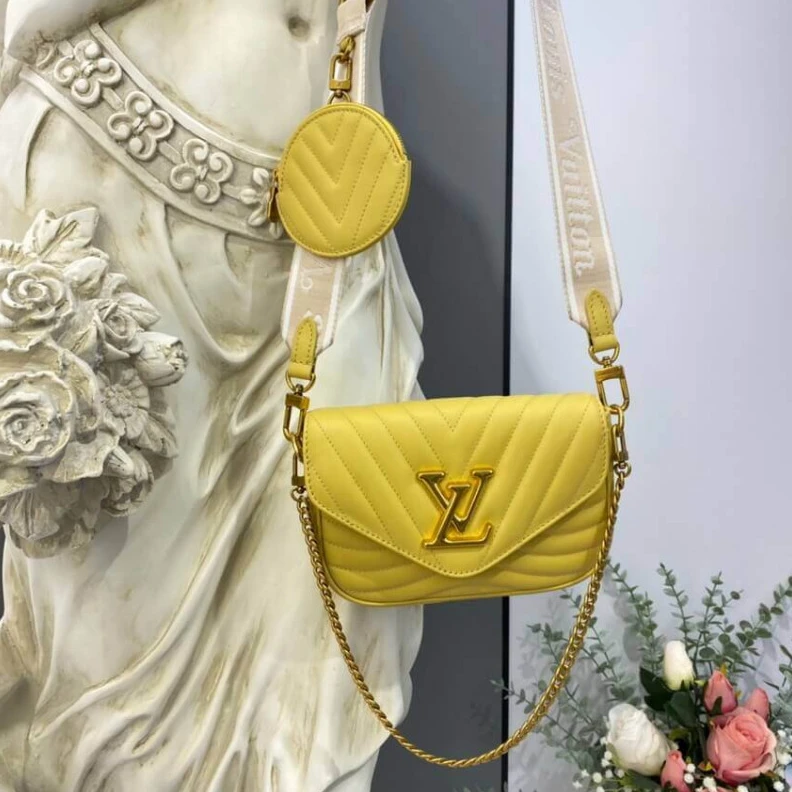 Replica bag 24 x 13 x Louis Vuitton New Wave Multi-Pochette Yellow